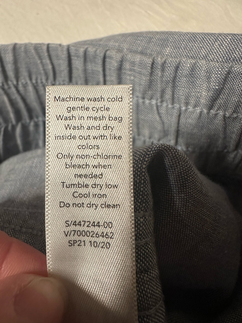 Athleta Cabo Linen Wide Leg Pants Chambray Blue Size 4 - Picture 9 of 10